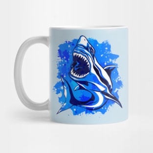 Blues Shark In Deep Blue Sea Mug